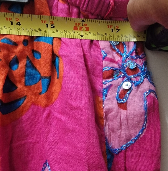 CATO Bohemian Floral skirt w/ sequin. Size 14/16 . - Picture 8 of 10
